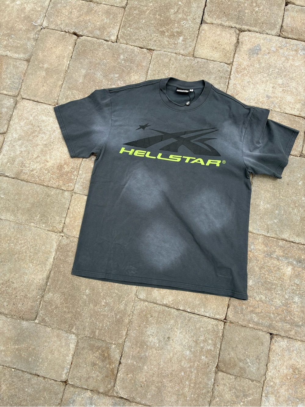 Men’s Graphic Tee in Black with Lime Logo